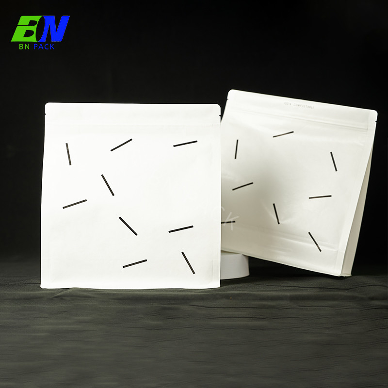 Van de Koffiezakken van PLA het Biologisch afbreekbare Document van Kraftpapier Composteerbare Witte