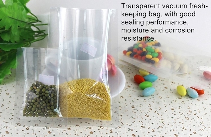 Van de Opslagzakken van BPA het Vrije Vacuüm de Douanevoedsel maakte Gehele Bevroren Transparante Vacuümverbindingszak 5 in reliëf